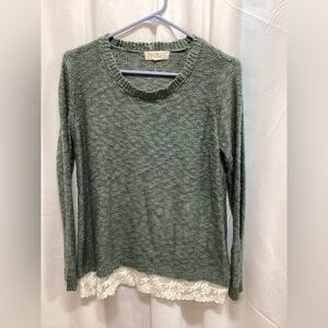 Pink Republic Forest Green Knit Top